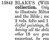 Blake lot in Quaritch catalogue, August 1883