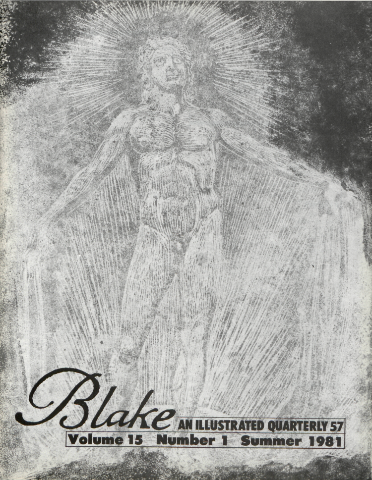 Blake
                    AN ILLUSTRATED QUARTERLY 57
                    Volume 15
                    Number 1
                    Summer 1981
