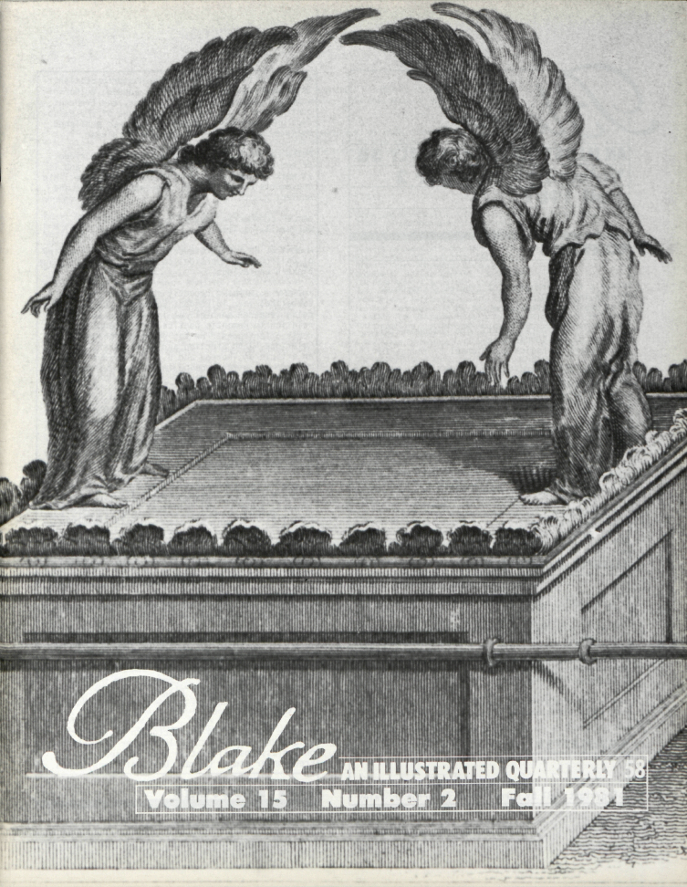 Blake
            AN ILLUSTRATED QUARTERLY 58
            Volume 15
            Number 2
            Fall 1981