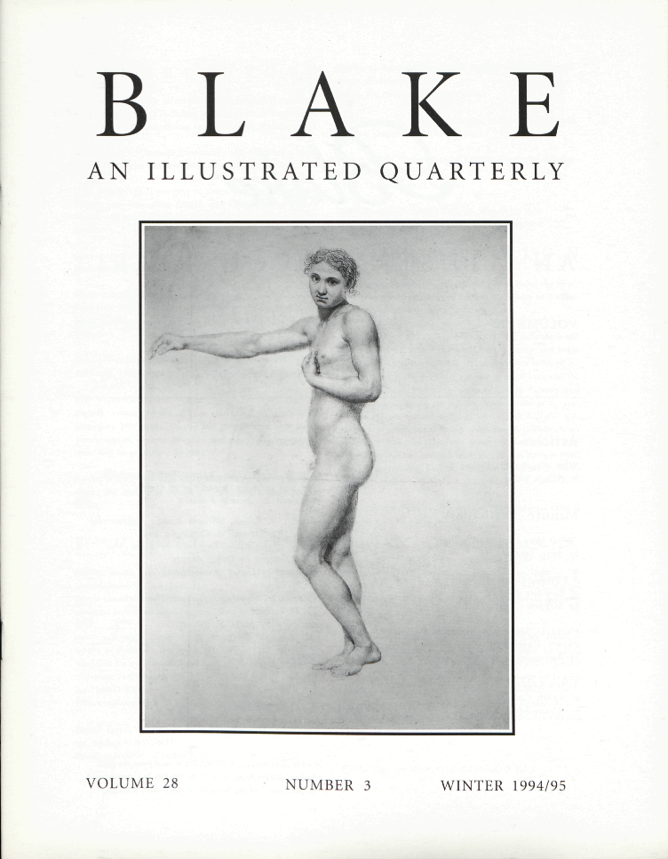 BLAKE
                    AN ILLUSTRATED QUARTERLY
                    VOLUME 28
                    NUMBER 3
                    WINTER 1994/95