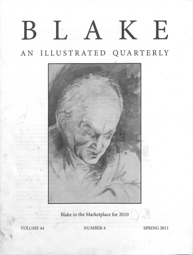 BLAKE
          AN ILLUSTRATED QUARTERLY
            Blake in the Marketplace for 2010
          VOLUME 44
          NUMBER 4
          SPRING 2011