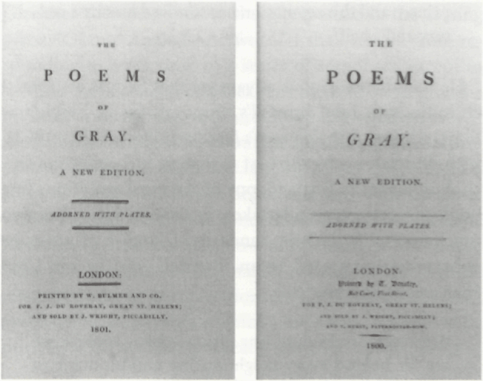 THE POEMS OF GRAY. A NEW EDITION. ADORNED WITH PLATES. LONDON: PRINTED BY W. BULMER AND CO. FOR
F. J. DU ROVERAY, GREAT ST. HELENS; AND SOLD BY J. WRIGHT, PICCADILLY. 1801. THE POEMS OF GRAY. A NEW EDITION.
ADORNED WITH PLATES. LONDON Printed by T. Bensley. Bolt Court, Fleet Street, FOR F. J. DU ROVERAY, GREAT ST.
HELENS; AND SOLD BY J. WRIGHT, PICCADILLY; AND T. HURST, PATERNOSTER-ROW. 1800.